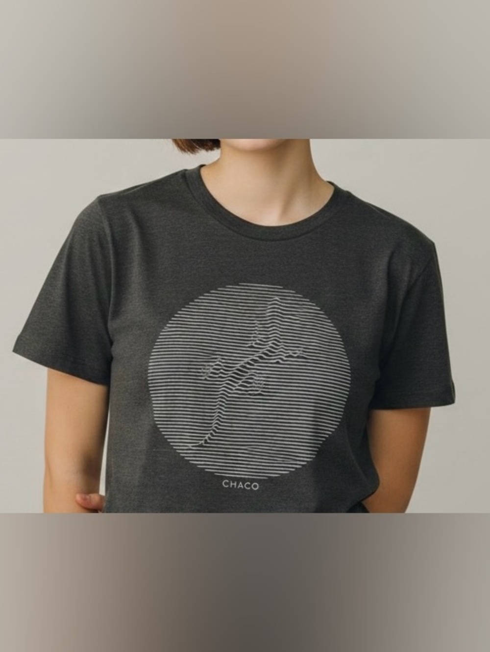 Chaco Black Short-Sleeve Tee with Striped Circle Graphic